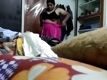 South Indian Aunty Changing Captured Nude